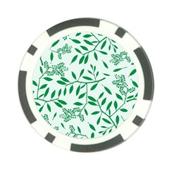 Leaves Foliage Green Wallpaper Poker Chip Card Guard by Sapixe