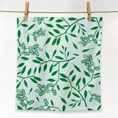 Leaves Foliage Green Wallpaper Face Towel by Sapixe