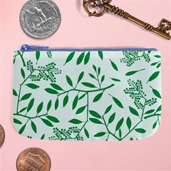 Leaves Foliage Green Wallpaper Large Coin Purse by Sapixe