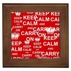 Keep Calm And Carry On Framed Tiles