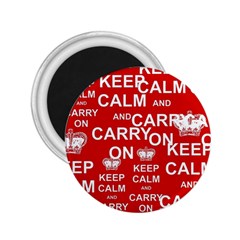 Keep Calm And Carry On 2 25  Magnets by Sapixe