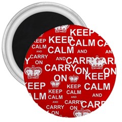 Keep Calm And Carry On 3  Magnets