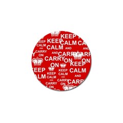 Keep Calm And Carry On Golf Ball Marker