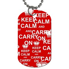 Keep Calm And Carry On Dog Tag (Two Sides)