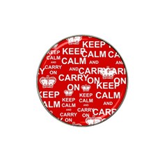 Keep Calm And Carry On Hat Clip Ball Marker