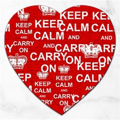 Keep Calm And Carry On Jigsaw Puzzle (Heart)