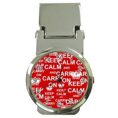 Keep Calm And Carry On Money Clip Watches by Sapixe