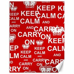 Keep Calm And Carry On Canvas 12  X 16   by Sapixe