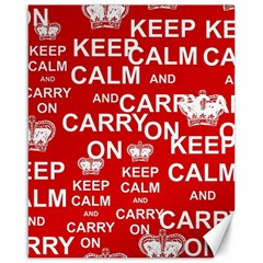 Keep Calm And Carry On Canvas 16  X 20   by Sapixe