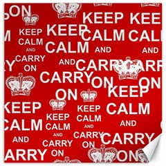 Keep Calm And Carry On Canvas 20  X 20   by Sapixe