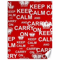 Keep Calm And Carry On Canvas 18  X 24   by Sapixe