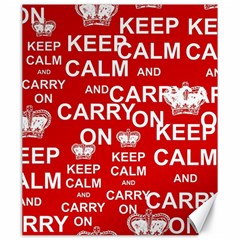 Keep Calm And Carry On Canvas 20  X 24   by Sapixe