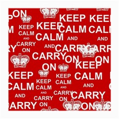 Keep Calm And Carry On Medium Glasses Cloth by Sapixe