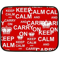 Keep Calm And Carry On Fleece Blanket (Mini)