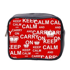 Keep Calm And Carry On Mini Toiletries Bag 2-Side