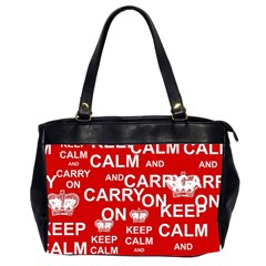 Keep Calm And Carry On Office Handbags (2 Sides) 