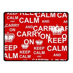 Keep Calm And Carry On Fleece Blanket (Small)