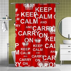 Keep Calm And Carry On Shower Curtain 48  X 72  (small)  by Sapixe