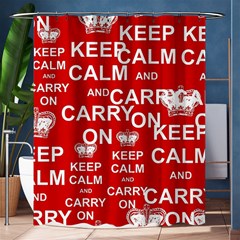 Keep Calm And Carry On Shower Curtain 60  X 72  (medium)  by Sapixe