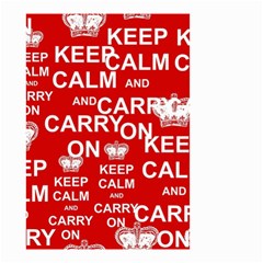 Keep Calm And Carry On Small Garden Flag (two Sides) by Sapixe