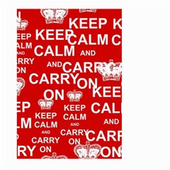 Keep Calm And Carry On Large Garden Flag (two Sides) by Sapixe