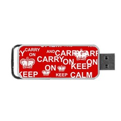 Keep Calm And Carry On Portable Usb Flash (one Side) by Sapixe