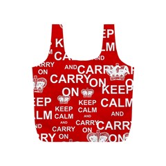 Keep Calm And Carry On Full Print Recycle Bags (S) 