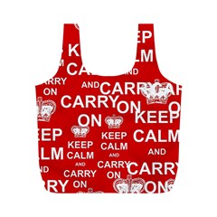 Keep Calm And Carry On Full Print Recycle Bags (M) 