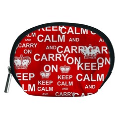 Keep Calm And Carry On Accessory Pouches (medium)  by Sapixe