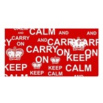 Keep Calm And Carry On Satin Shawl Front