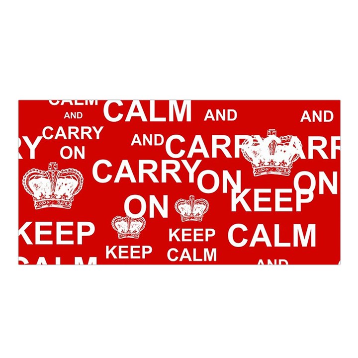 Keep Calm And Carry On Satin Shawl