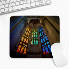 Leopard Barcelona Stained Glass Colorful Glass Large Mousepads by Sapixe