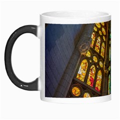 Leopard Barcelona Stained Glass Colorful Glass Morph Mugs by Sapixe