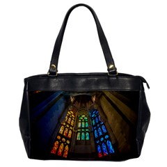 Leopard Barcelona Stained Glass Colorful Glass Office Handbags by Sapixe