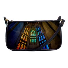 Leopard Barcelona Stained Glass Colorful Glass Shoulder Clutch Bags by Sapixe