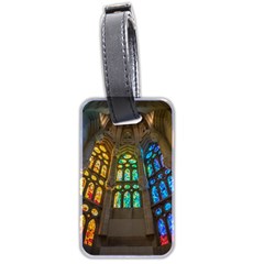 Leopard Barcelona Stained Glass Colorful Glass Luggage Tags (two Sides) by Sapixe