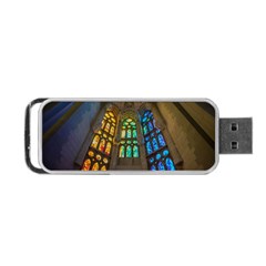 Leopard Barcelona Stained Glass Colorful Glass Portable Usb Flash (one Side) by Sapixe