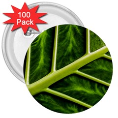 Leaf Dark Green 3  Buttons (100 Pack)  by Sapixe