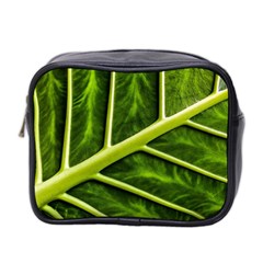 Leaf Dark Green Mini Toiletries Bag 2-side by Sapixe