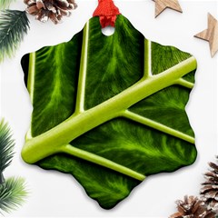 Leaf Dark Green Ornament (snowflake) by Sapixe