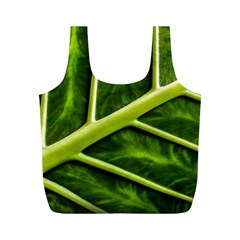 Leaf Dark Green Full Print Recycle Bags (m)  by Sapixe