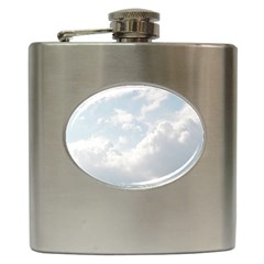 Light Nature Sky Sunny Clouds Hip Flask (6 Oz) by Sapixe