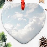 Light Nature Sky Sunny Clouds Heart Ornament (Two Sides) Front