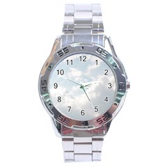 Light Nature Sky Sunny Clouds Stainless Steel Analogue Watch by Sapixe