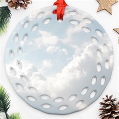 Light Nature Sky Sunny Clouds Ornament (round Filigree) by Sapixe