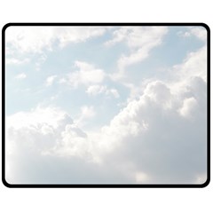 Light Nature Sky Sunny Clouds Double Sided Fleece Blanket (medium)  by Sapixe