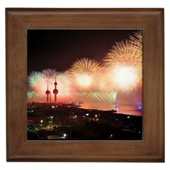 Kuwait Liberation Day National Day Fireworks Framed Tiles by Sapixe