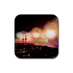 Kuwait Liberation Day National Day Fireworks Rubber Coaster (square)  by Sapixe