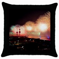 Kuwait Liberation Day National Day Fireworks Throw Pillow Case (black) by Sapixe