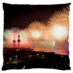 Kuwait Liberation Day National Day Fireworks Large Cushion Case (one Side) by Sapixe